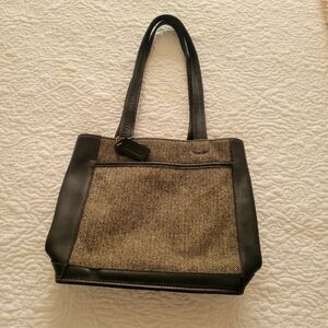 Vintage COACH 6127 Bleecker Tweed & Leather Tote